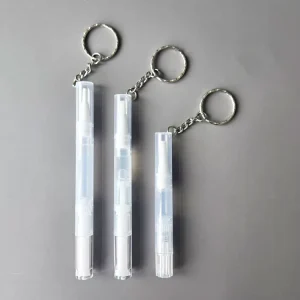 Keychain Empty 1.5ml 2ml 3ml 5ml Cuticle Oil Pen Transparent Twist Nail Polish Pen with Brush Tip Lip Gloss Tubes