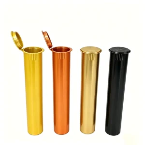 King Size Squeeze to Open Tube Child Resistant Pop Top Tube Holder Medicine Plastic Tube for Packing Rolls