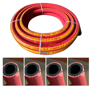 Kink Resistant High Abrasion Rubber Sandblasting Hose With Camlock Fittings for Steel Plate Surface Blasting