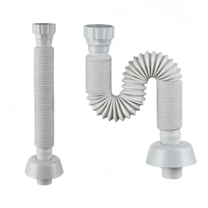 Kitchen Sink Sewer Pipe Kit Flexible Expandable P Trap Corrugated Hose Anti Odor Extension Tube