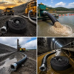 LONGXI High Quality 4 Inch TPU Black Mining Hose 12kg Ore Mining Drilling Equipment 1 Year Warranty Jiangsu Origin for Report