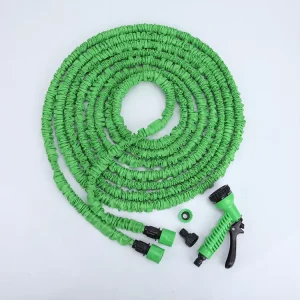 LYF 1013 Garden Hose Reel Expands to 3 Times Its Length 7 Function Nozzle 3/4” Diameter ANSI Standard