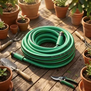 Labor Saving Braided Garden Water Hose Smooth Running Pipe for Family Backyard Daily Irrigation and Sanitation Clean