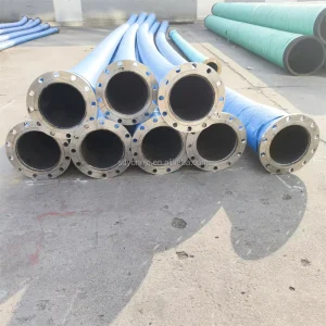 Large Bore Flanged EPDM Steel Wire Skeleton Hose for Mining Dredging and Drainage High Strength Suction Discharge Mud