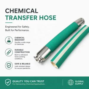 Large Diameter 4 Inch Chemical Suction and Discharge Rubber Hoses for Loading and Unloading Chemical Raw Materials