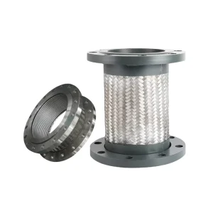Large-Diameter Flange Metal Hose Steel Wire Stainless Steel Flexible Connector Fixed Bellows DN80 Hexagon Head Customizable