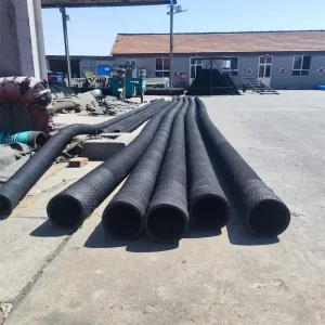 Large Diameter Flanged EPDM Steel Wire Hose 300mm Anti Corrosion Wear Resistant High Pressure Cutting Service for Water Transfer