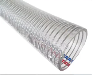 Large Diameter High Pressure Soft PVC Transparent Anti UV Flexible Vacuum Hose 100m for Dust Suction Cleaner