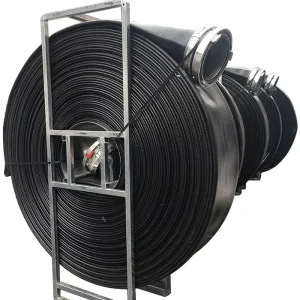 Large Diameter NBR Lay Flat Hose Endurable Temperature 50C 80C 30m Length 10 20 bar Working Pressure Cutting Available