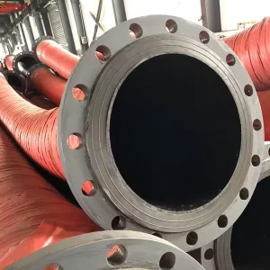 Large Diameter NBR Rubber Hoses Flange Custom Cutting Service High Pressure Resistant Anti Static Oil Suction Transfer Marine
