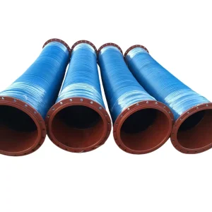 Large Diameter NBR Wire Braided Rubber Hose Flange Custom Cutting Service High Pressure Resistant Anti Static Oil Suction
