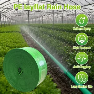 Laser Punched PE Woven Micro Spray Tape Precision Rain Hose for Home & Greenhouse High Value Crop Irrigation