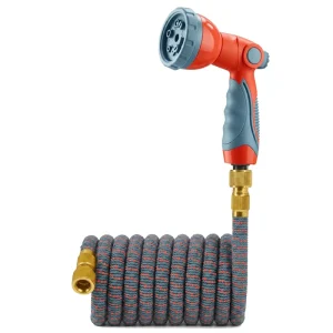 Latex Color Matching 10 Pattern Nozzle Durable Wall Mountable Garden Hose Set Stretch Expandable Leak Proof Burst