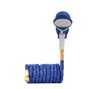 Latex Expandable Garden Hose with Cute Cartoon Nozzle for Kids Bath Shower Fun