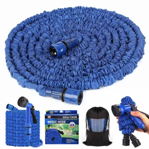 Latex Magic Expandable Garden Hose Leakproof Retractable Water Hose for Garden Watering and Car Washing
