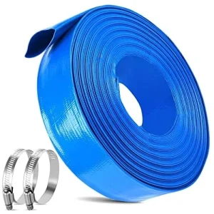 Layflat Hose 4″ Inch Plastic Blue Discharge Water Pump Hose 100mm Drainage Pipe