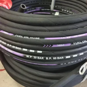 Light Duty Low Pressure Textile Braided Rubber Fuel Hose Flexible for Construction Machinery Oil Transfer