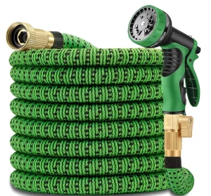 Lightweight 3X Expandable Durable Magic Hose High Pressure Portable Garden Hose with Brass Connector for Watering & Car Washing
