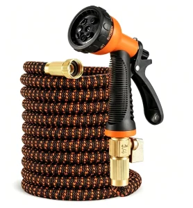 Lightweight 3X Expandable Magic Hose High Pressure Customizable Garden Hose with Brass Connector for Watering&Car Washing