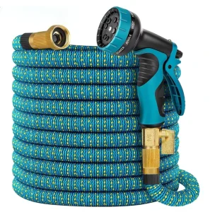 Lightweight 3X Expandable Magic Hose Kink-Free Flexible Garden Hose with Brass Connector for Watering, Cleaning & Car Washing