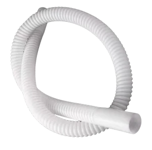 Lightweight Durable High Corrosion Chemical Resistance Flexible PTFE Corrugated Tube Hose Industrial Fluid Transfer White