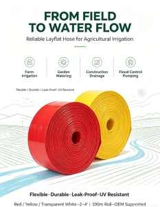 Lightweight Eco Friendly PVC Lay Flat Hose for Mining Long Lasting Non Toxic High Pressure Flexible