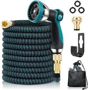 Lightweight Expandable Garden Hose Flexible Garden Water Hose High Pressure With Solid Brass Connector