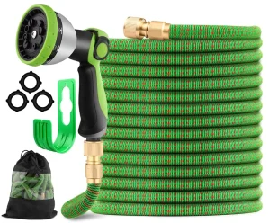 Lightweight Flexible Garden Hose with 10 Function Sprayer Expandable Water Hose Featuring Double Latex Core