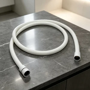 Lightweight Flexible Silicone Shower Hose with Tangle Free Brass Nut Smooth Touch for Home Bathroom Shower