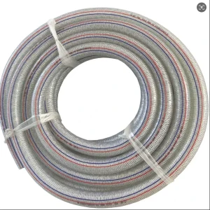 Lightweight High Pressure Durable Flexible Clear PVC Spring Spiral Steel Wire Reinforced Food Grade UV Protection Cutting CE