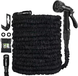 Lightweight Metal 25ft 50 ft 75ft 100ft Expand up to 3 Times Garden Retractable Expandable Water Hose