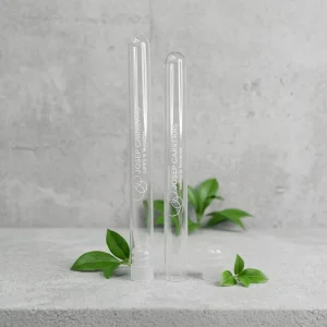 Lightweight Transparent Tube Containers for Vanilla Beans and Herbs