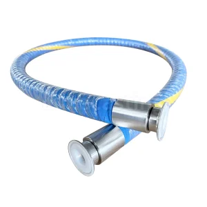 Lined Composite Chemical Hose with Tri Clamp SS304 Fittings Flexible UHMWPE Composite Hose for Acid & Alkali Chemical Transfer