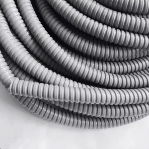 Liquid Tight Grey PVC Sheathed Metal Hose Waterproof Galvanized Steel Flexible Conduit for Electrical Wiring Custom