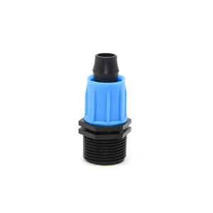 Lock Nut Connector Lock Coupling with Male Thread Connector De16mm 1 2 Inch Drip Irrigation System PE Pipe Fitting Agricultural