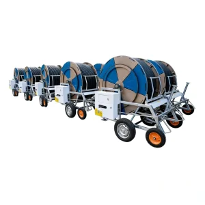 Long Distance Watering Hose Reel Irrigator JP50 150 180 200 Gearbox Driven Water Turbine Durable Irrigation System