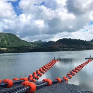 Long Service LDPE Pipe Float Dredge Pipeline Floater Hose Cable Dredging Suction Marine Anticollision Anti-UV Buoy