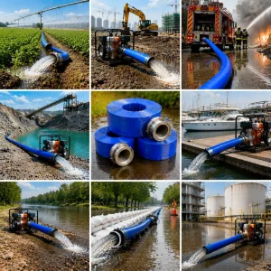 Longxi Jiangsu Made High Pressure 3 Inch PVC Layflat Hose Certified Slurry Water Delivery 1 Year Warranty 12.9kg for Reports