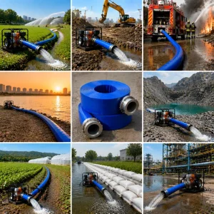 Longxi Jiangsu Made High Pressure 3 Inch PVC Layflat Hose Certified Slurry Water Delivery 1 Year Warranty 12.9kg for Reports