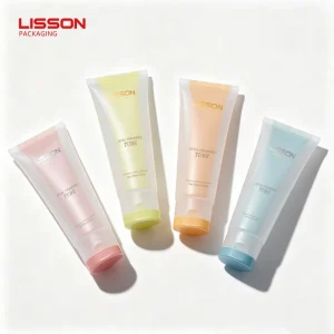 Luxury D50mm Matte Dual Plastic Tube for 2-in-1 Body Lotion and Shower Gel Empty Transparent/Opaque Tube-in-tube Packaging