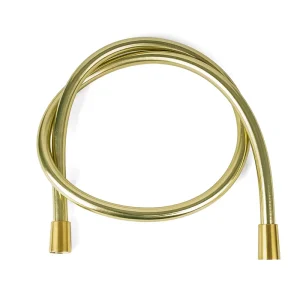 Flexible PEX Shower Hose with Metallic Golden Surface Anti Twist Design for Home and Hotel Bathroom Use