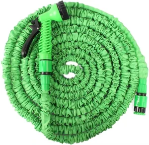 Magic 3 Times Expandable Natural Latex Water Pipe Brass Quick Connector Garden Hose with Spray