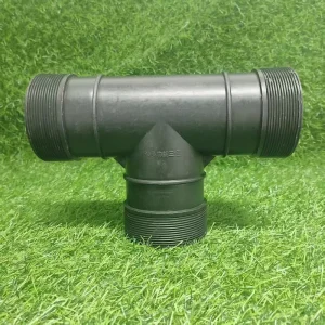 Male Multi function Tee Fitting Drip Irrigation Supplies Accessories Plastic Straight Through Black 90mm Modern Farm