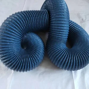 Manufacturer Customized 160mm Nylon Fabric Ducting Hose Flexible Exhaust Pipe Ventilation Duct 25mm Steel Wire Distance