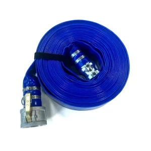 Manufacturer Durable Blue PVC Lay Flat Hose 2 Inch High Pressure Flexible Eco Friendly 3.5 6 Bar Backwash Irrigation Farming