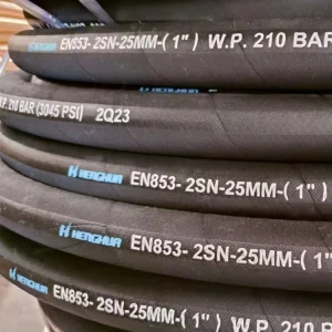 Manufacturer EN853 2SN SAE100 R2 Hydraulic Hose 1/4 1/2 1″ 400Bar Two Layer Steel Wire Braid High Pressure Rubber Oil Tube