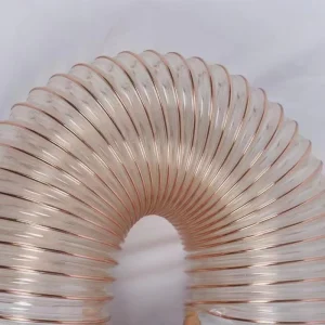 Manufacturer PU Spring Tube Wire Reinforced Ducting PU Flexible Duct Hose Plastic Spiral Pipe Hose