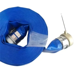 Manufacturer Price High Pressure PVC Lay Flat Pipe Blue Red 1” 6” Sizes 4bar 8bar Options for Farm Industrial Irrigation