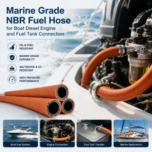 Marine Grade NBR Fuel Hose for Boat Diesel Engine and Fuel Tank Connection
