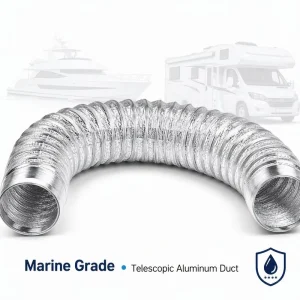 Marine Telescopic Vent Hose Aluminum Foil Flexible Duct Retractable for RV Boat Engine Room Warehouse